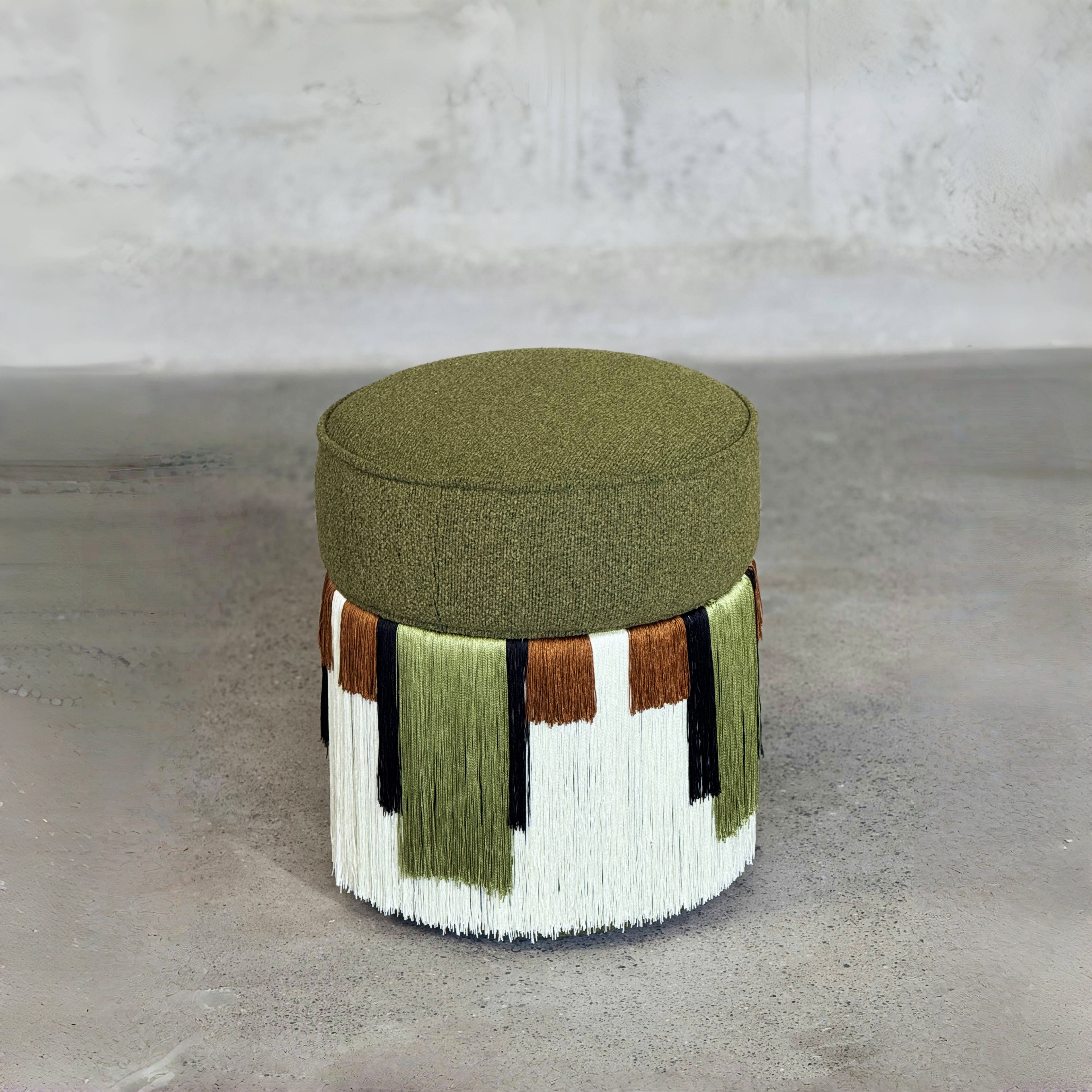 Tassel Ottoman| Handcrafted Decorative Footrest & Accent Stool