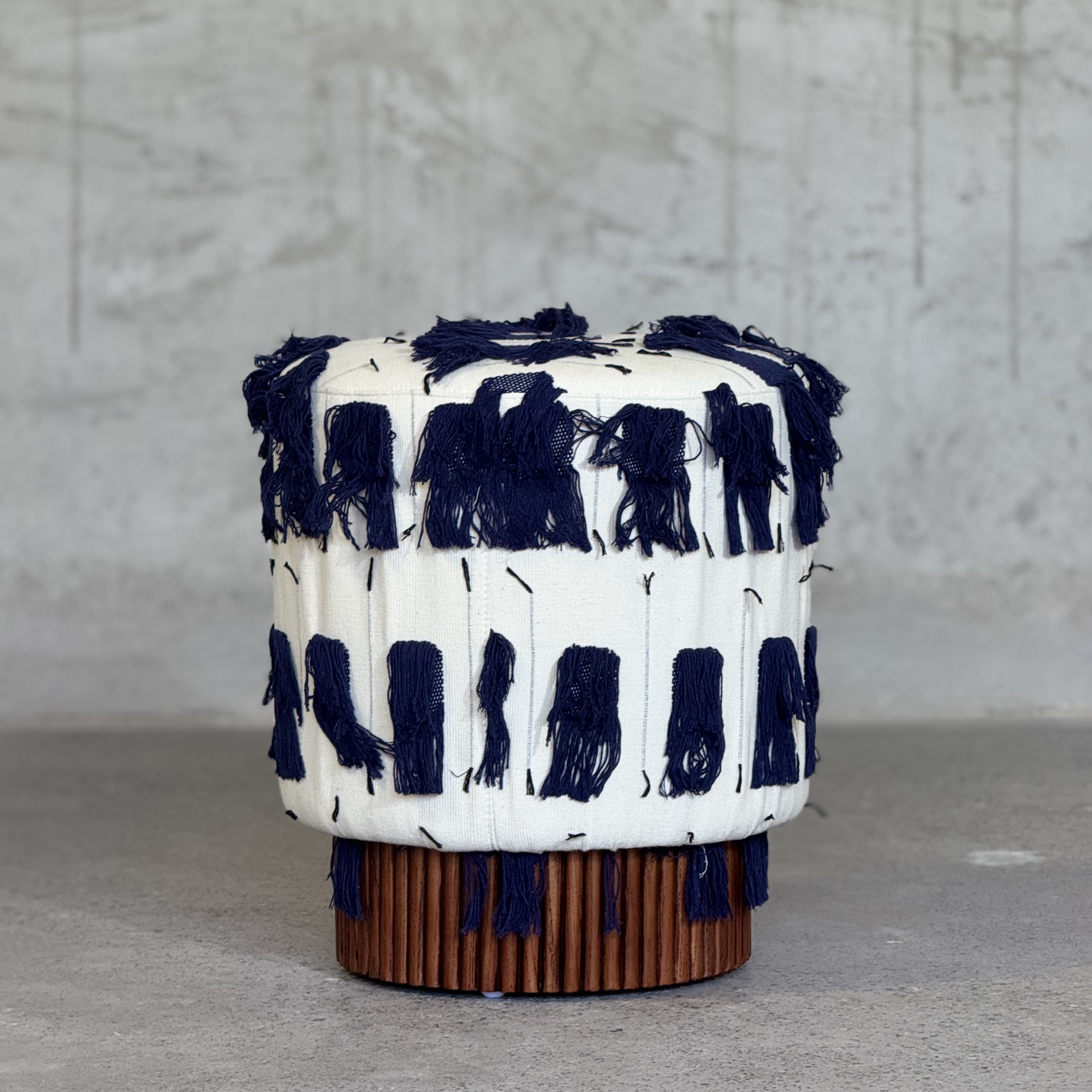 PatternedPouf Ottoman | Handcrafted Decorative Footrest & Accent Stool