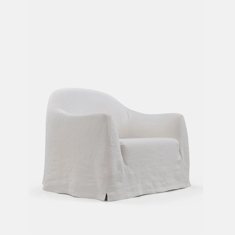 Lyon Linen Slipcovered Accent Armchair 
