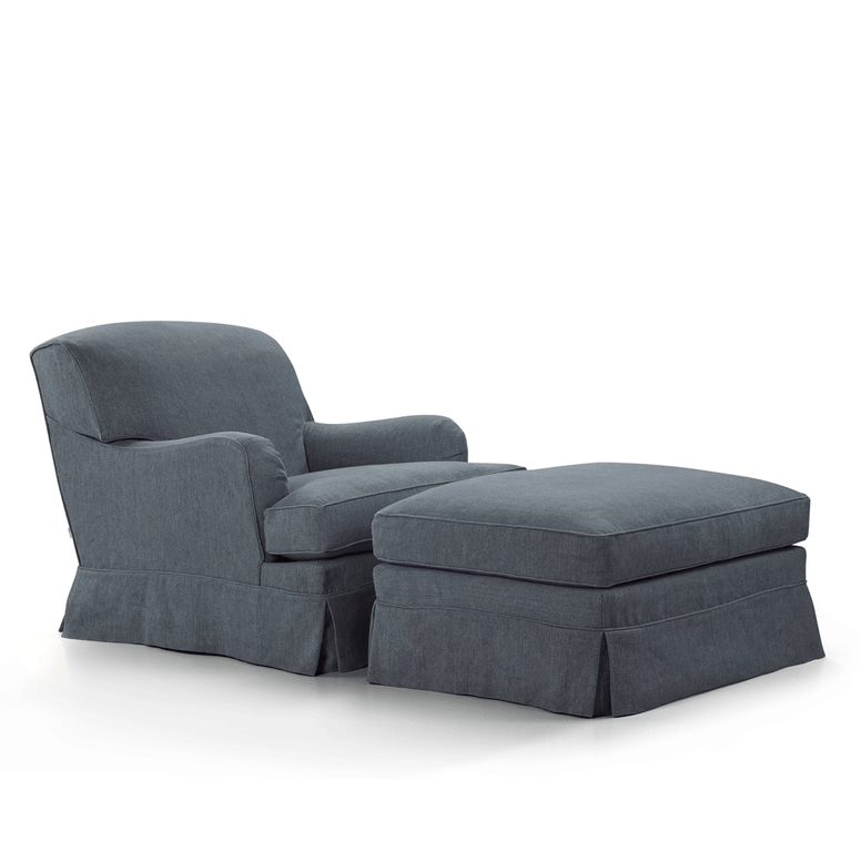 Bruce-Linen Slipcovered Accent Armchair