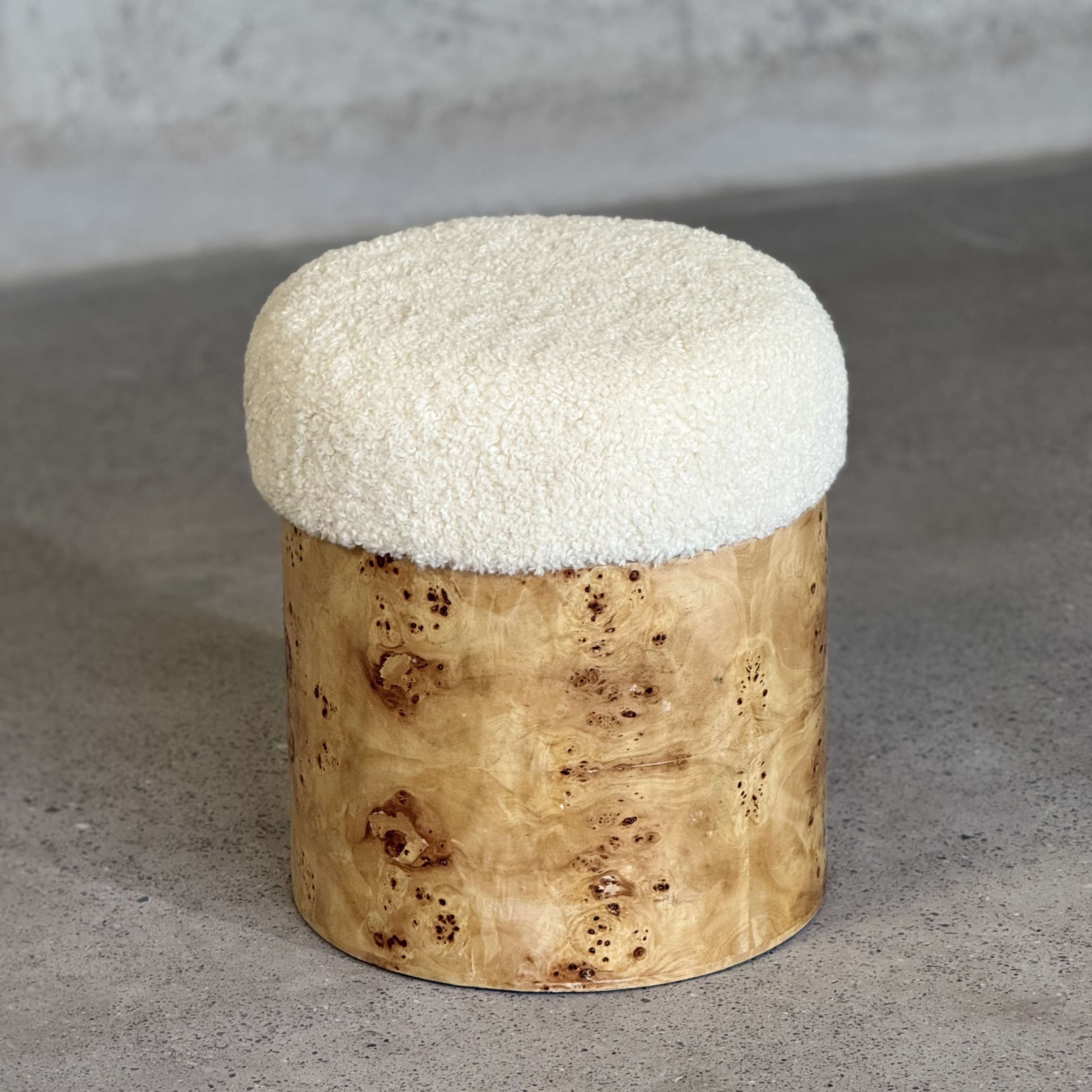 Burl Ottoman| Handcrafted Decorative Footrest & Accent Stool