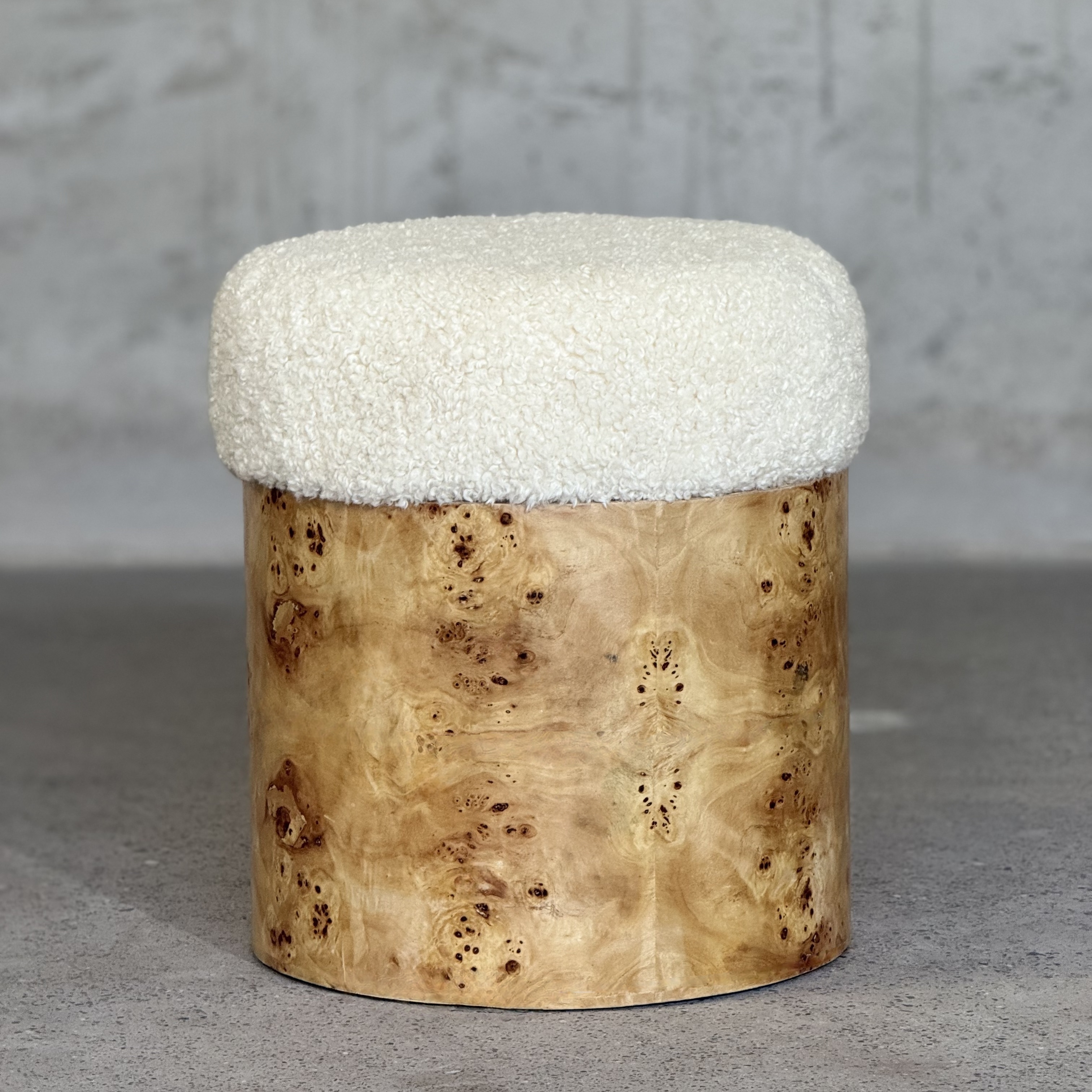 Burl Ottoman| Handcrafted Decorative Footrest & Accent Stool