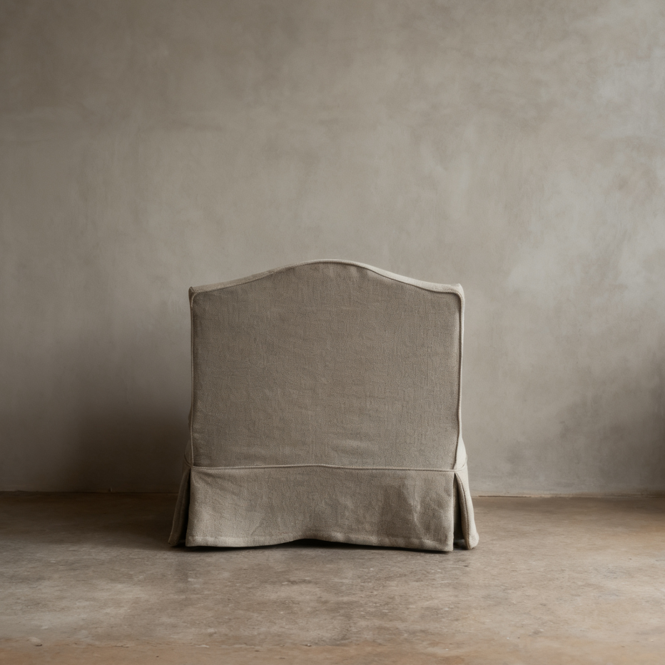 Kos Linen Slipcovered Accent Armchair
