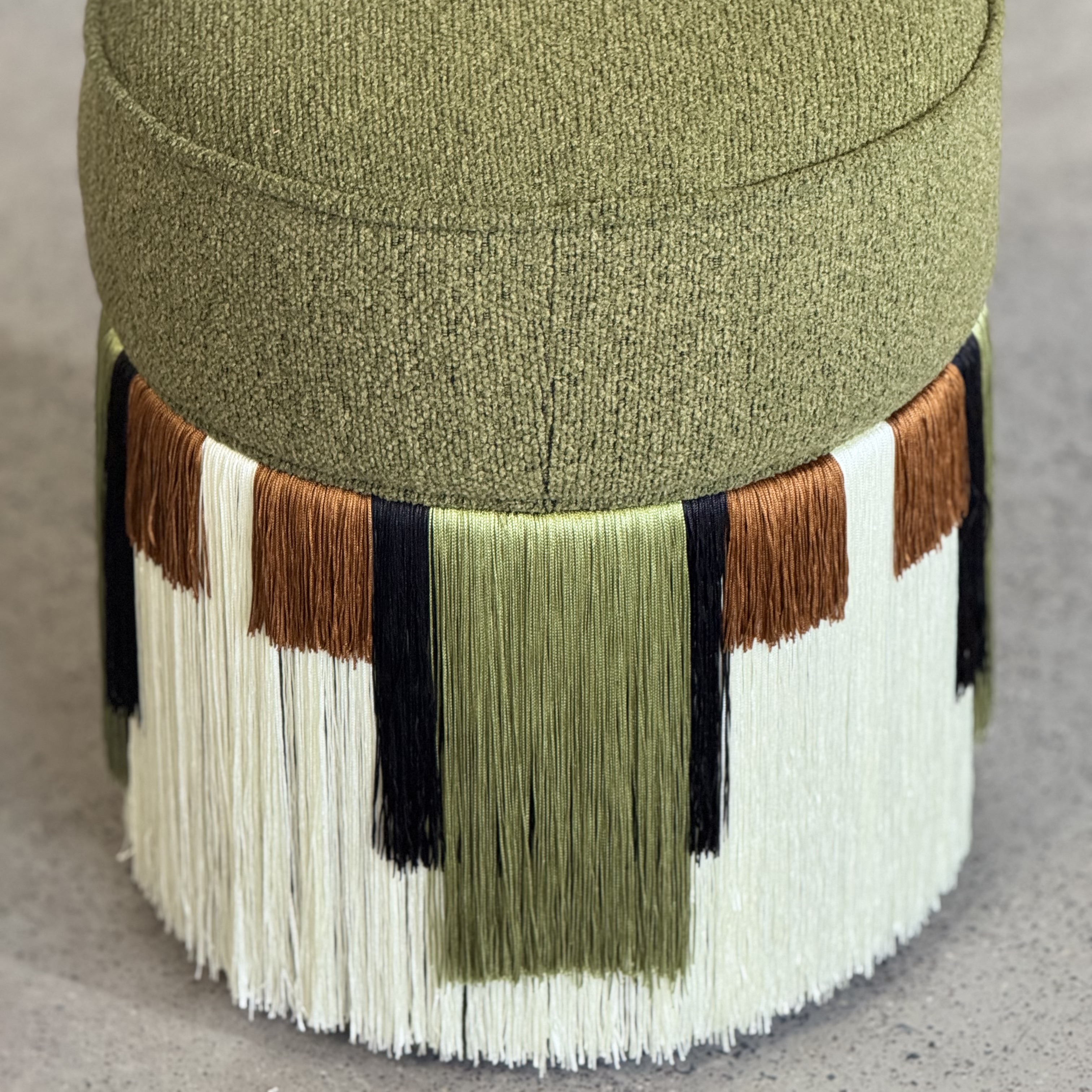 Tassel Ottoman| Handcrafted Decorative Footrest & Accent Stool