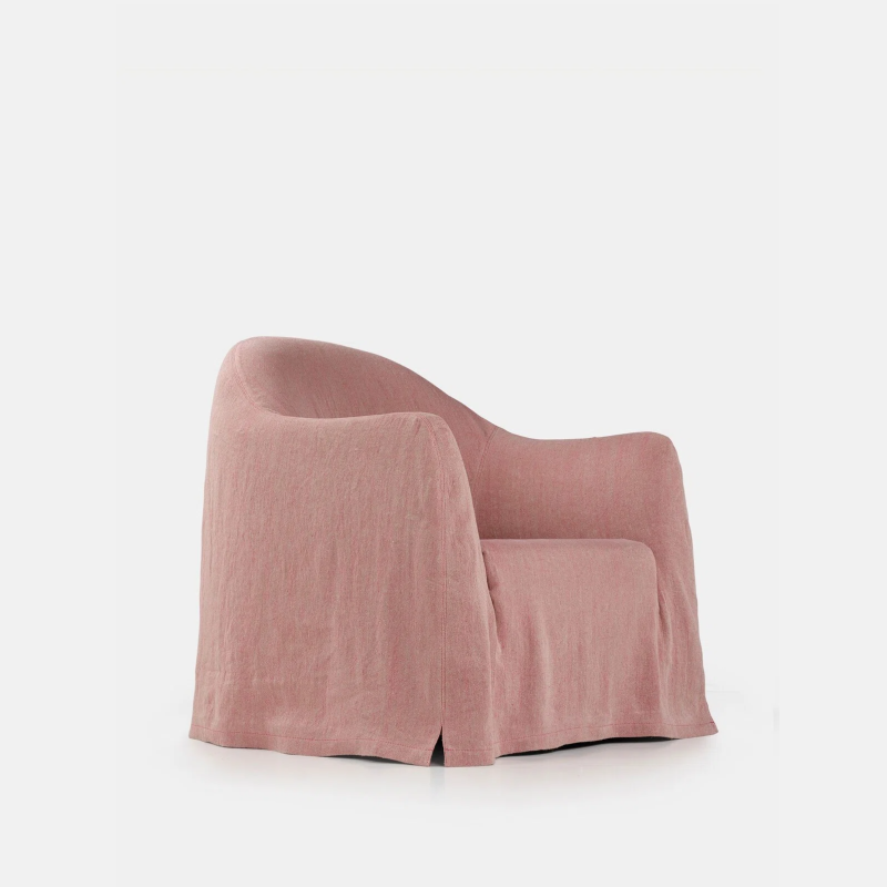 Lyon Linen Slipcovered Accent Armchair 