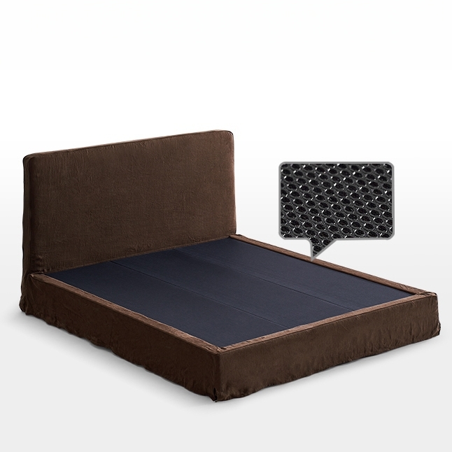 Lull Bed Linen Slipcover Fabric Panel Bed - Vintage Brown