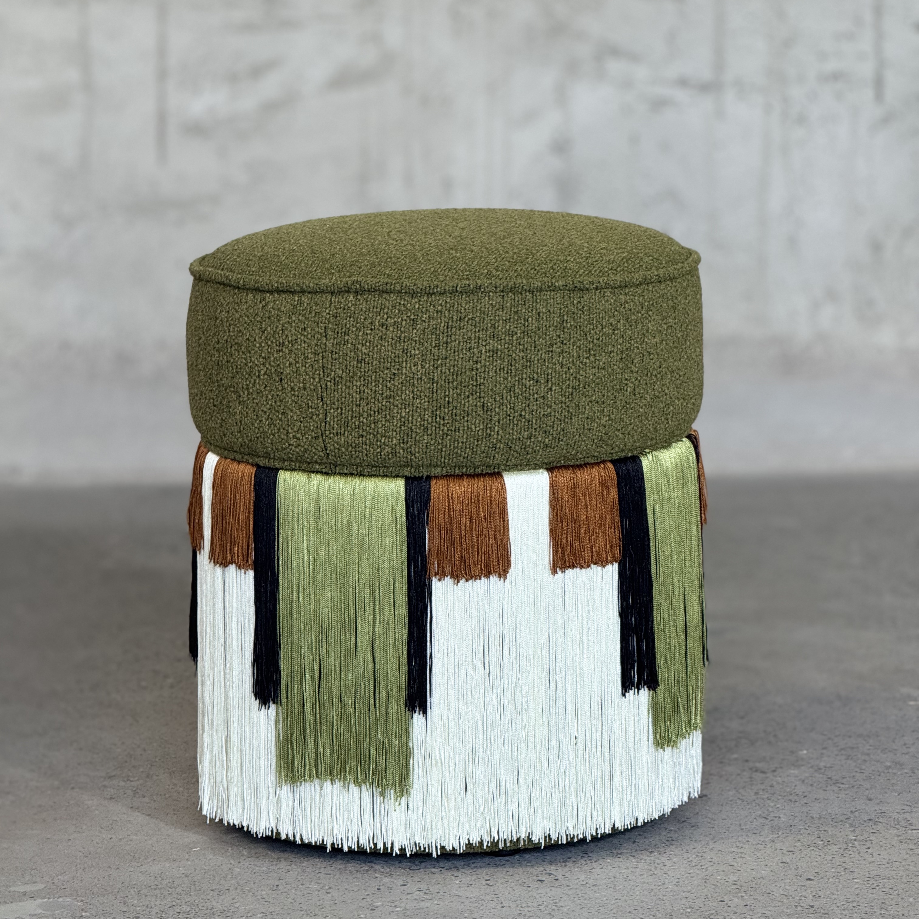 Tassel Ottoman| Handcrafted Decorative Footrest & Accent Stool