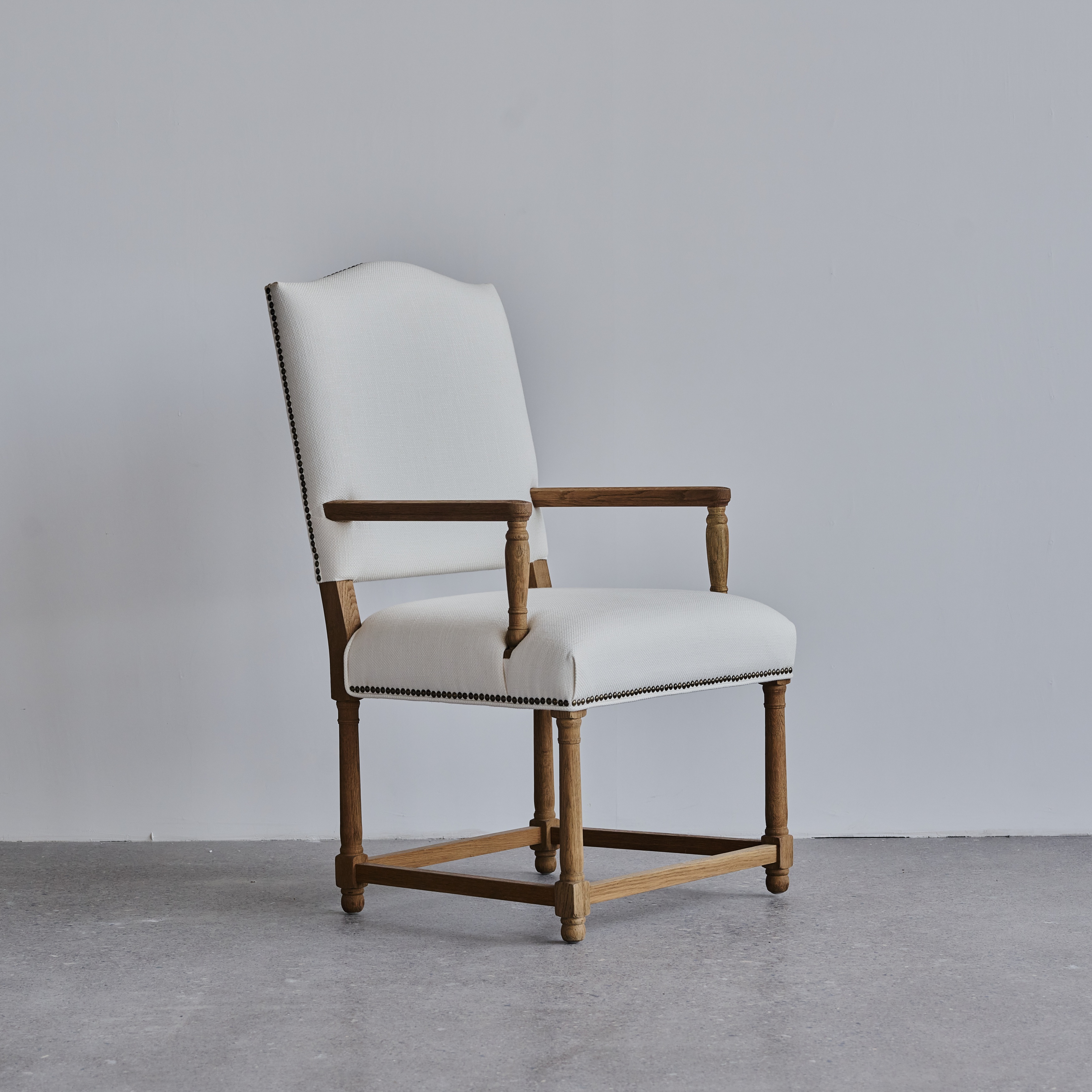 Zenth LINEN SLIPCOVER DINING CHAIR WITH WOOD LEGS