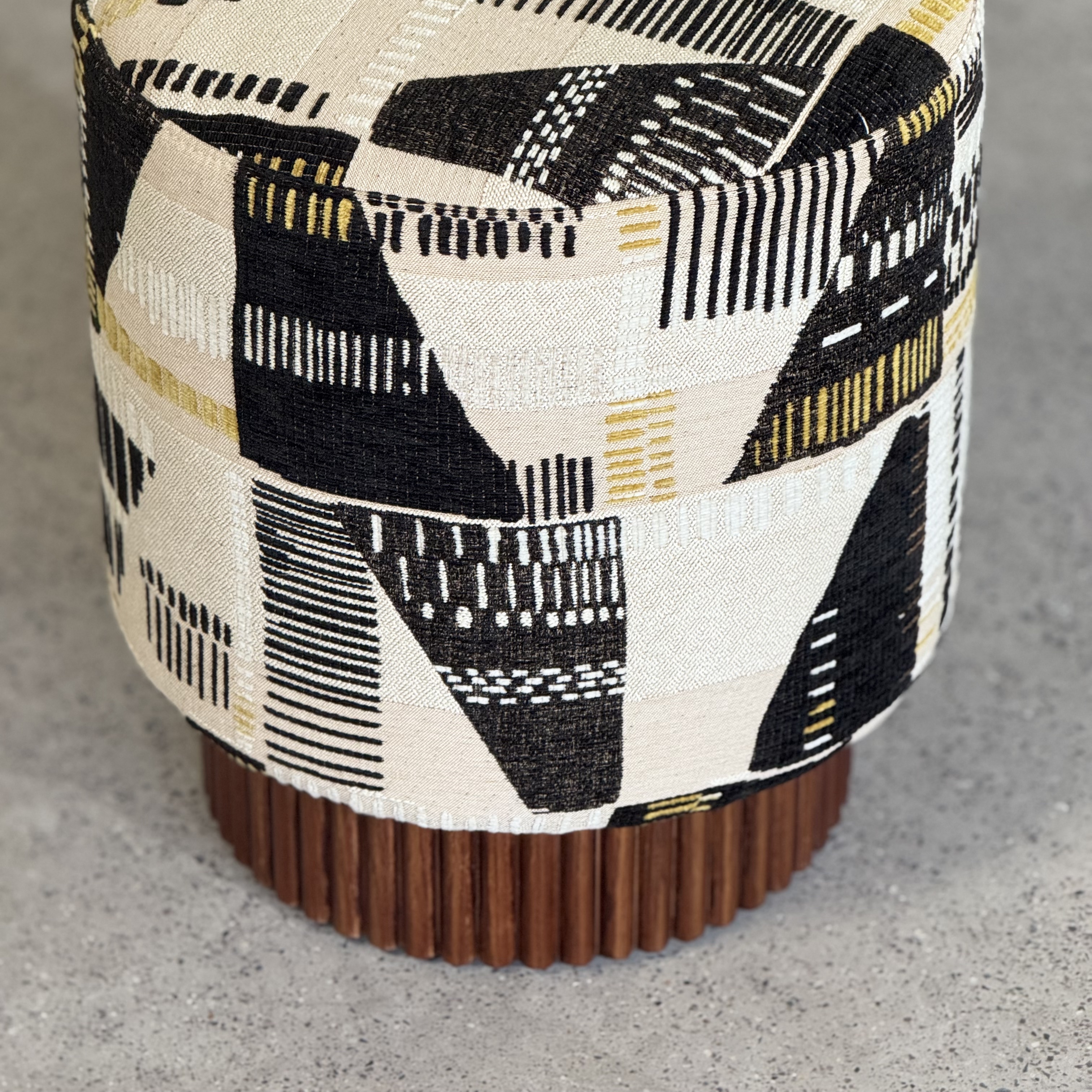 PatternedPouf Ottoman | Handcrafted Decorative Footrest & Accent Stool