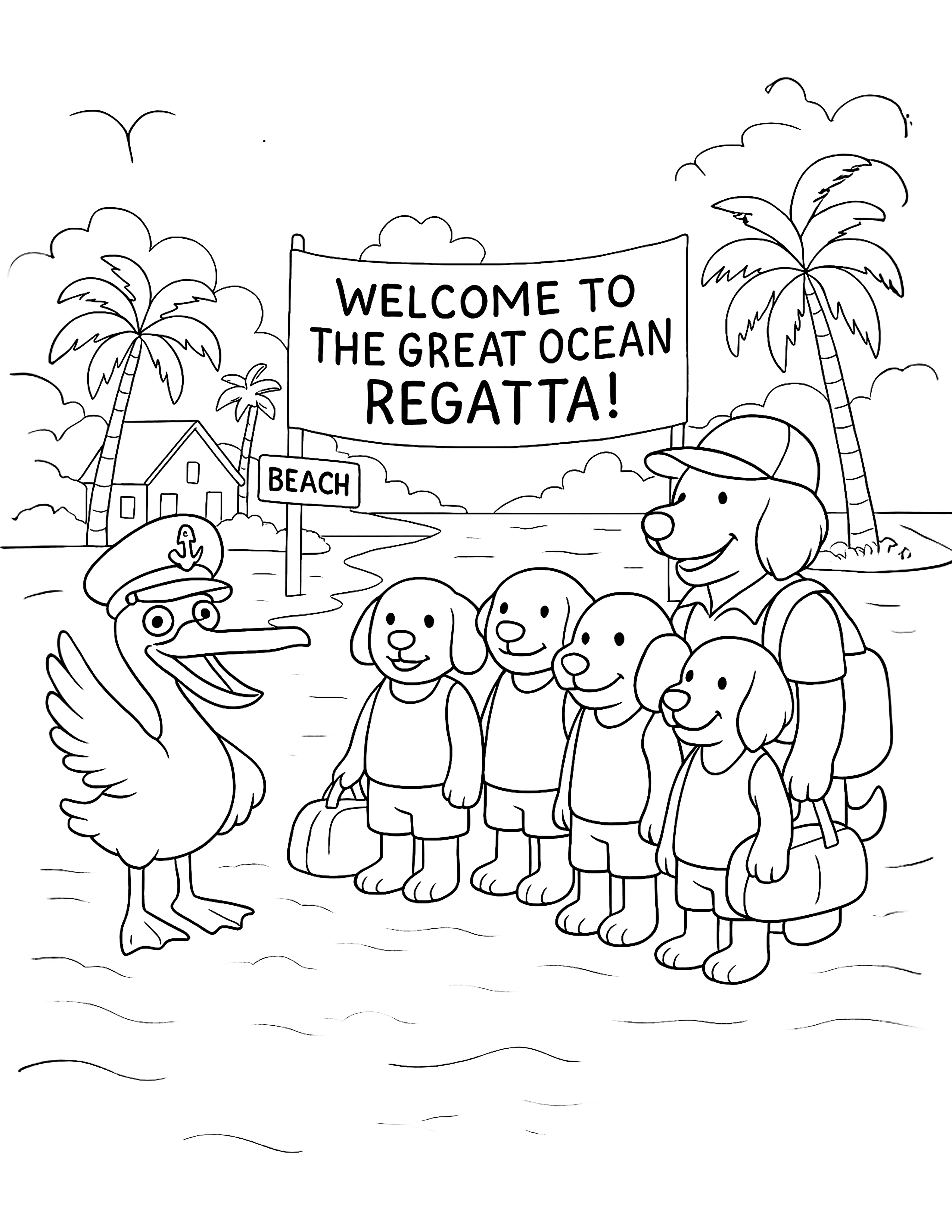 Colouring Book. The Great Ocean Regatta