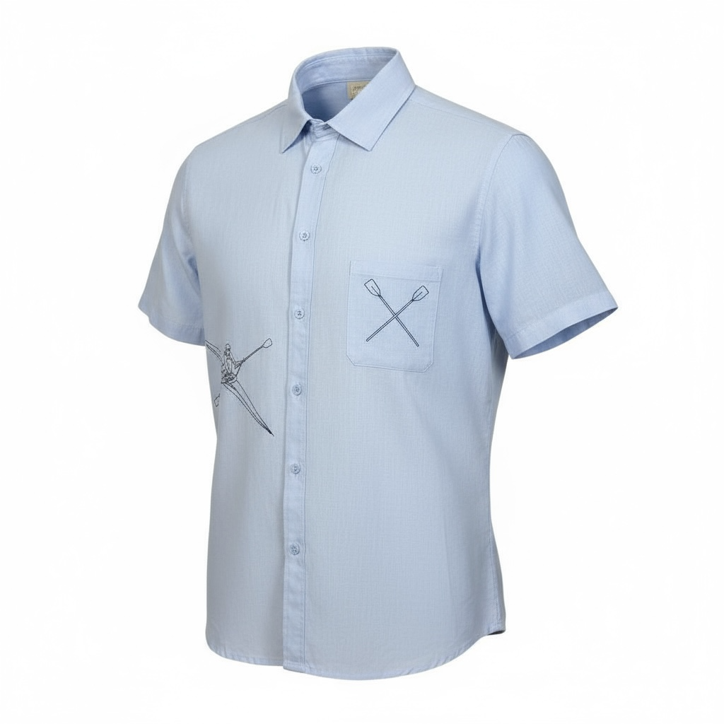 Vyriški lininiai marškiniai trumpomis rankovėmis 