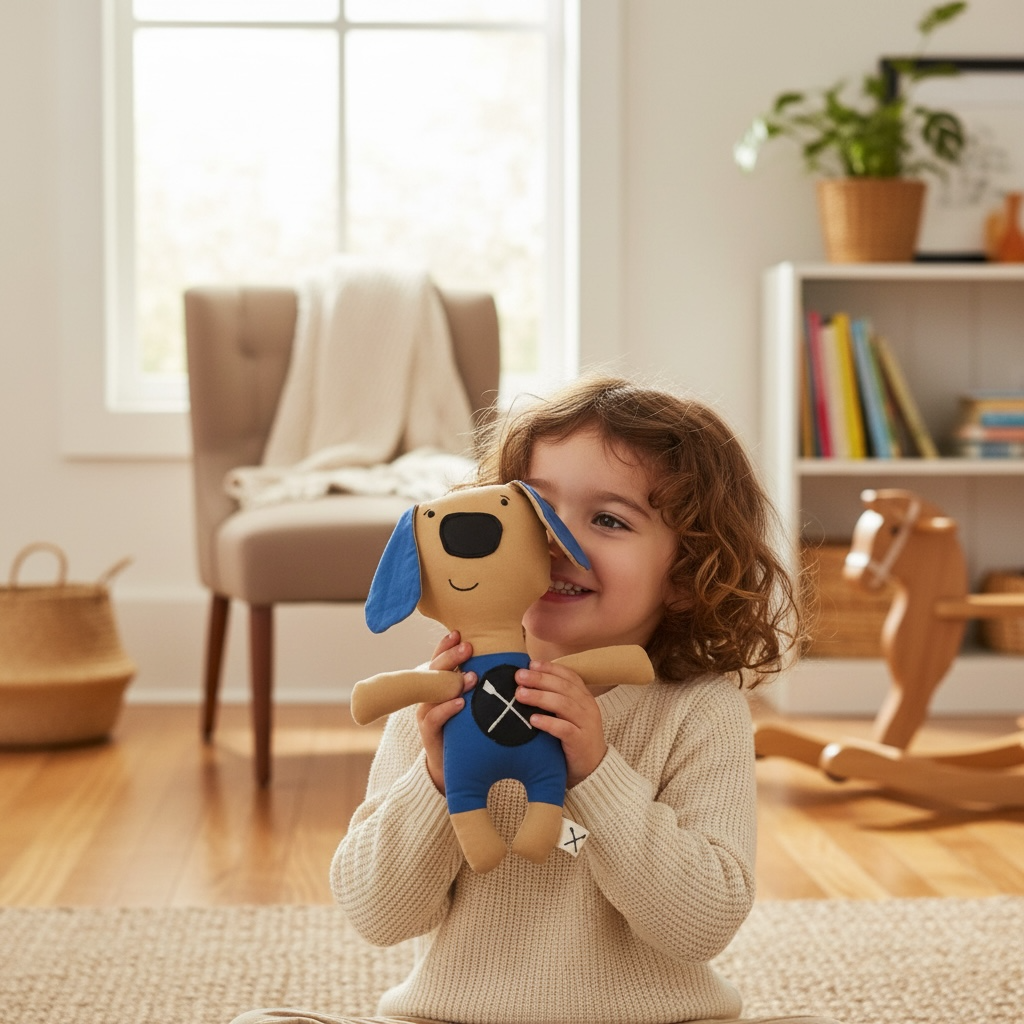 Minkštas žaislas - šuniukas-irkluotojas