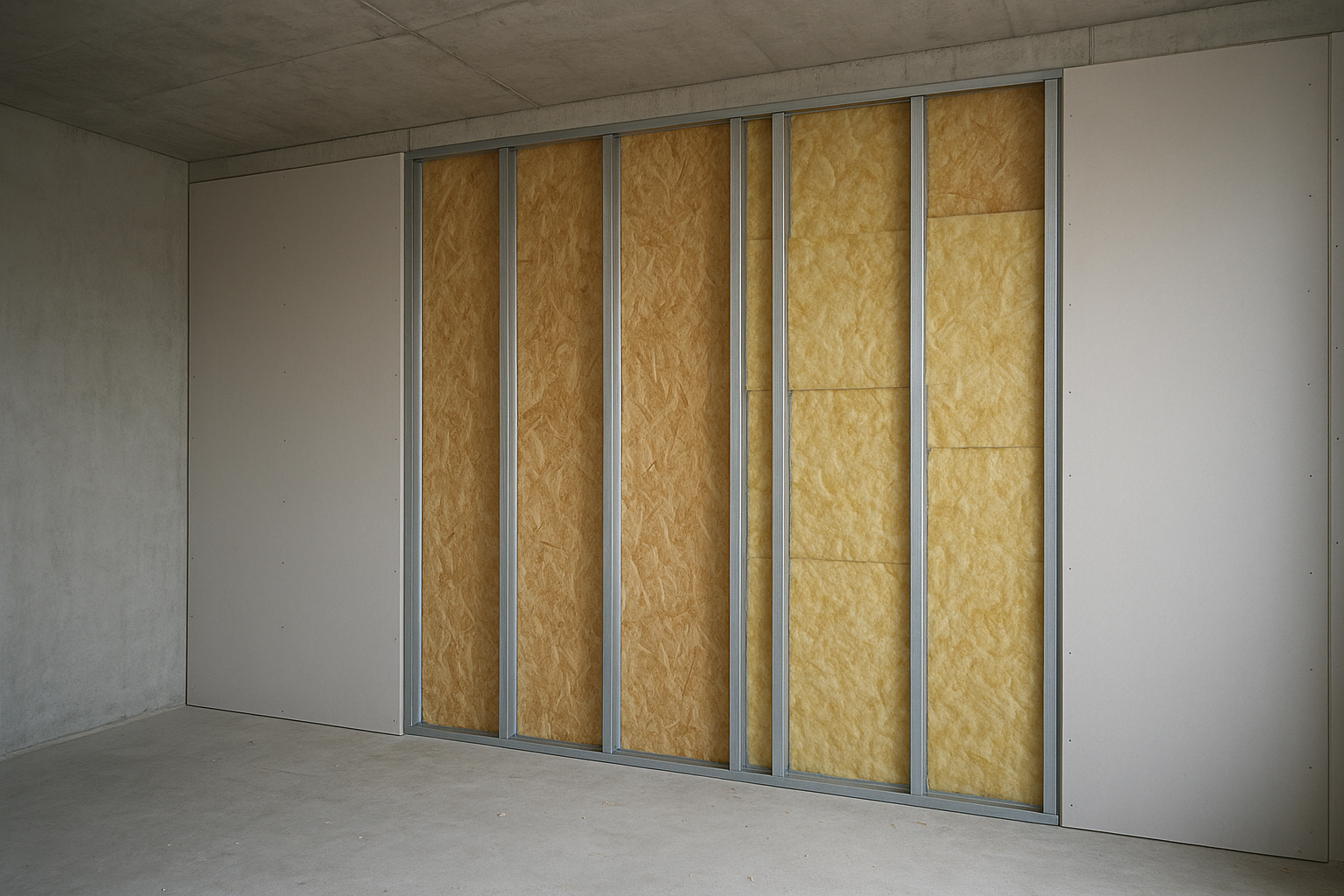 Réalisation de cloisons Gyproc (prix au m2)