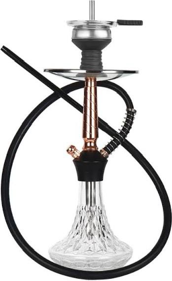 Chicha en verre et métal