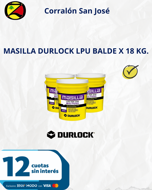 MASILLA DURLOCK LPU BALDE X 18 KG.