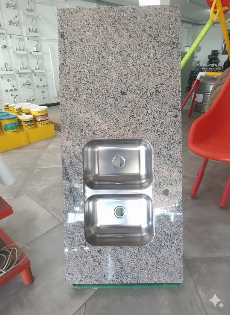 Mesada granítica Bacha Doble