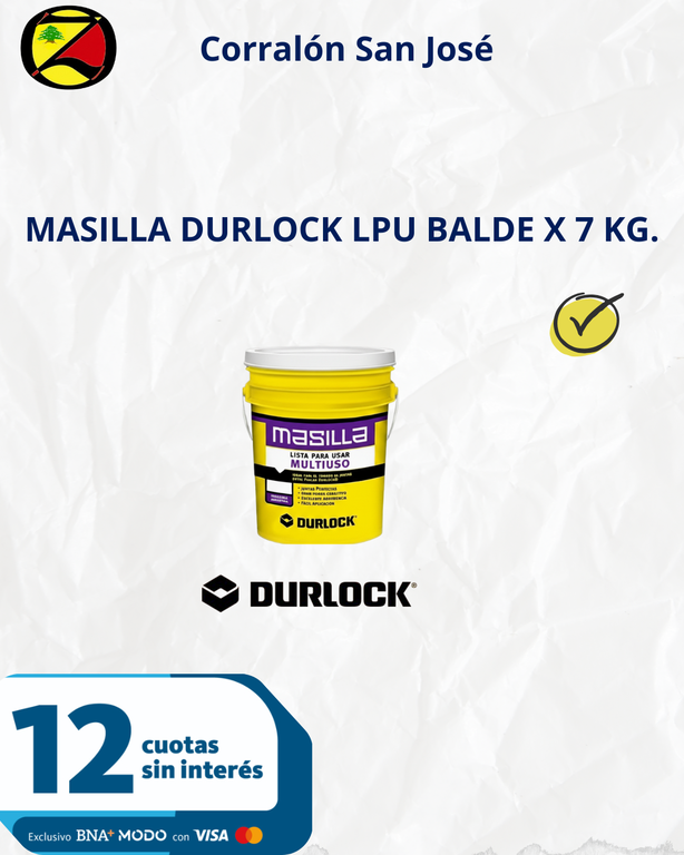 MASILLA DURLOCK LPU BALDE X 7 KG.