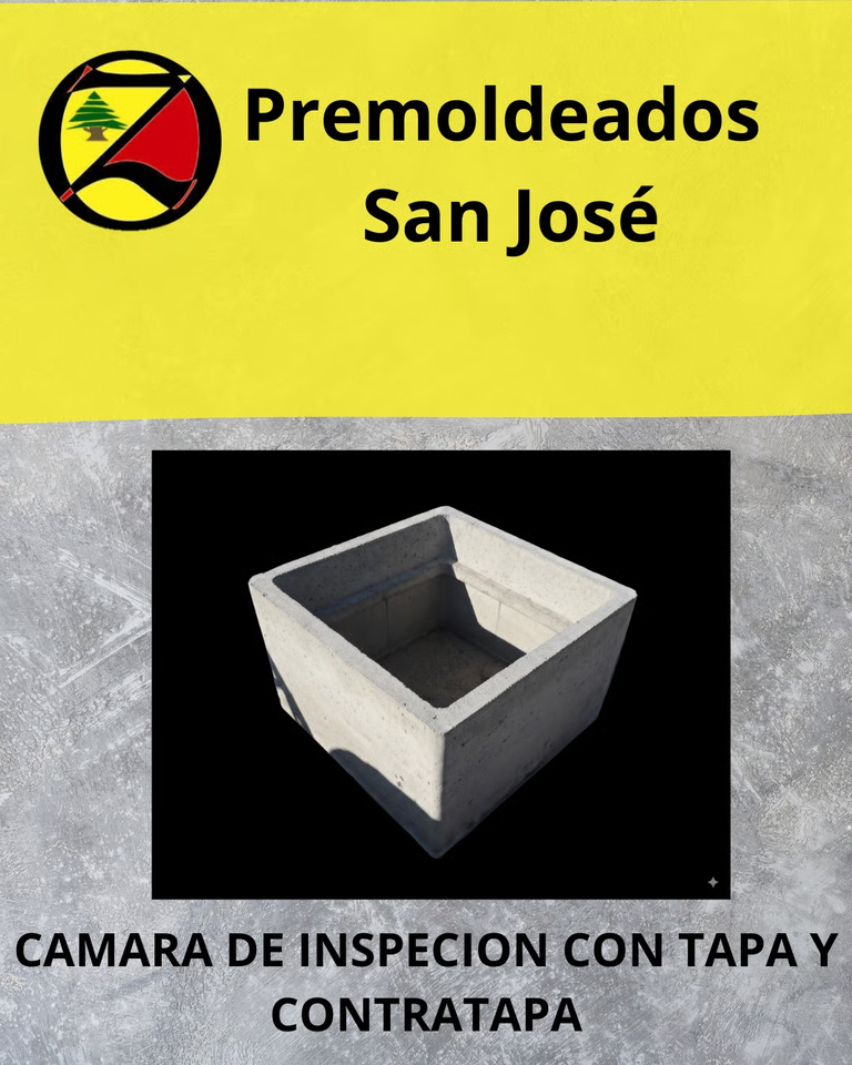 Cámara de inspección con tapa y contratapa