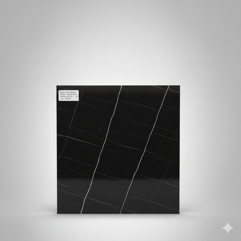 CORTINES CERAMICO STATUARIO NEGRO 1° 45X45