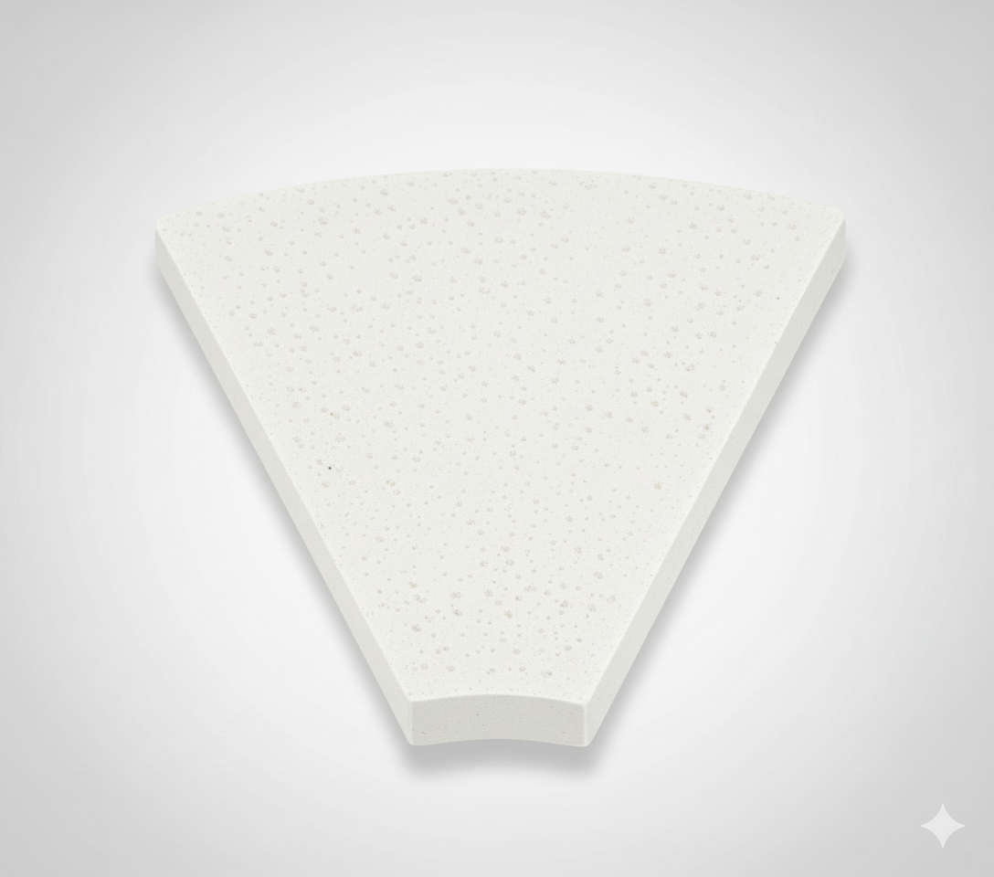 BORDE TRAV. ATÉRMICO CURVO 40X20 Blanco