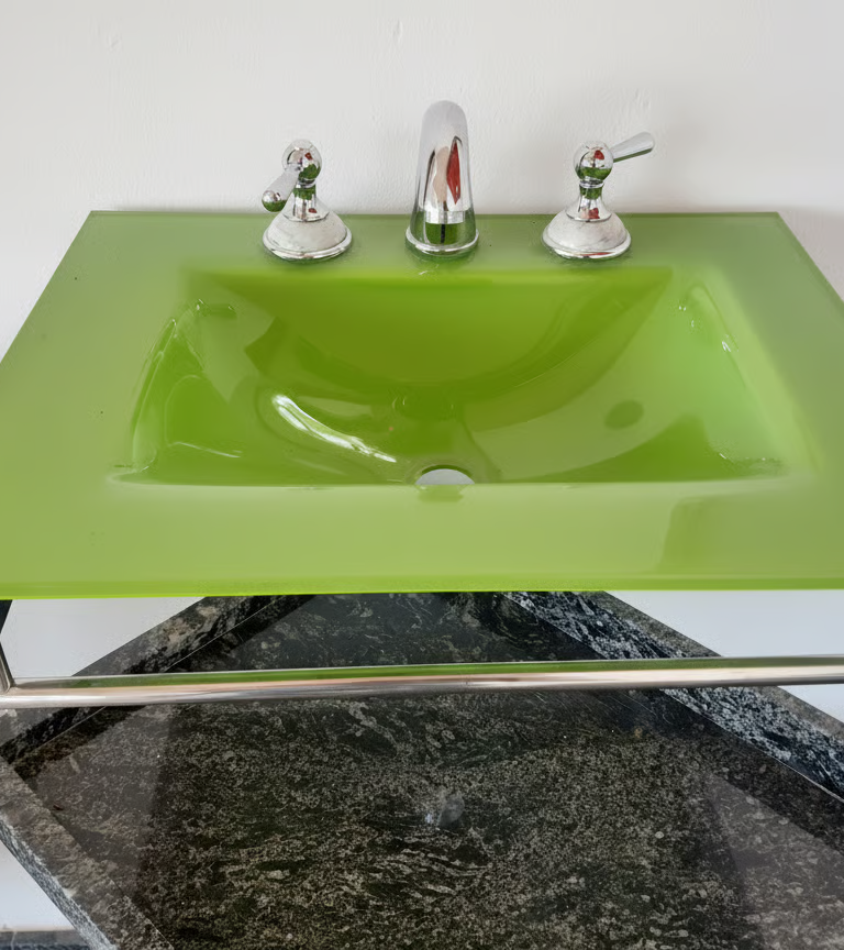 MESADA VIDRIO VERDE MANZ. C/TOALL