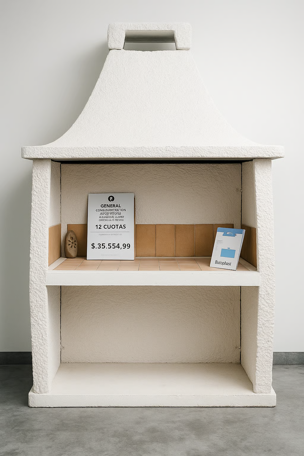 Parrilla completa c/ salpique y ladrillo refractario