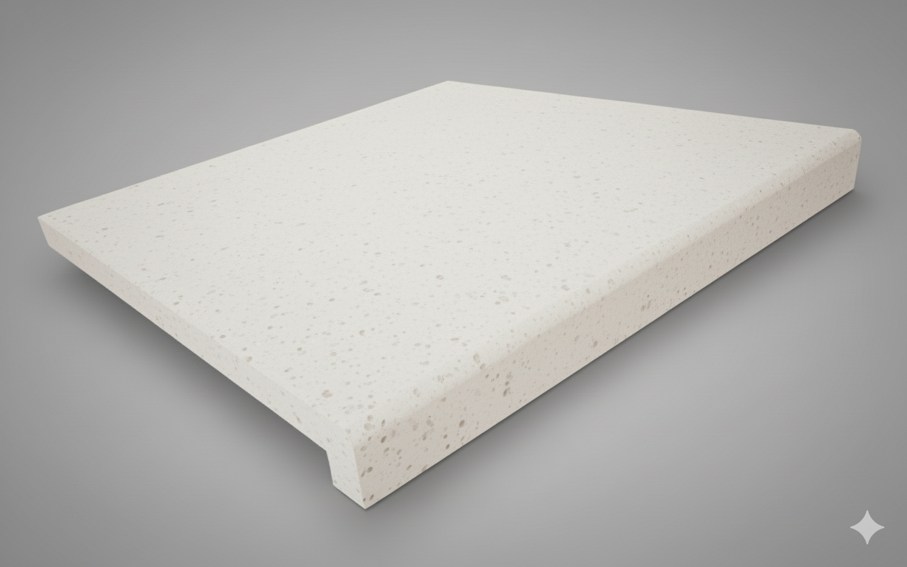 Borde atérmico travertilit blanco