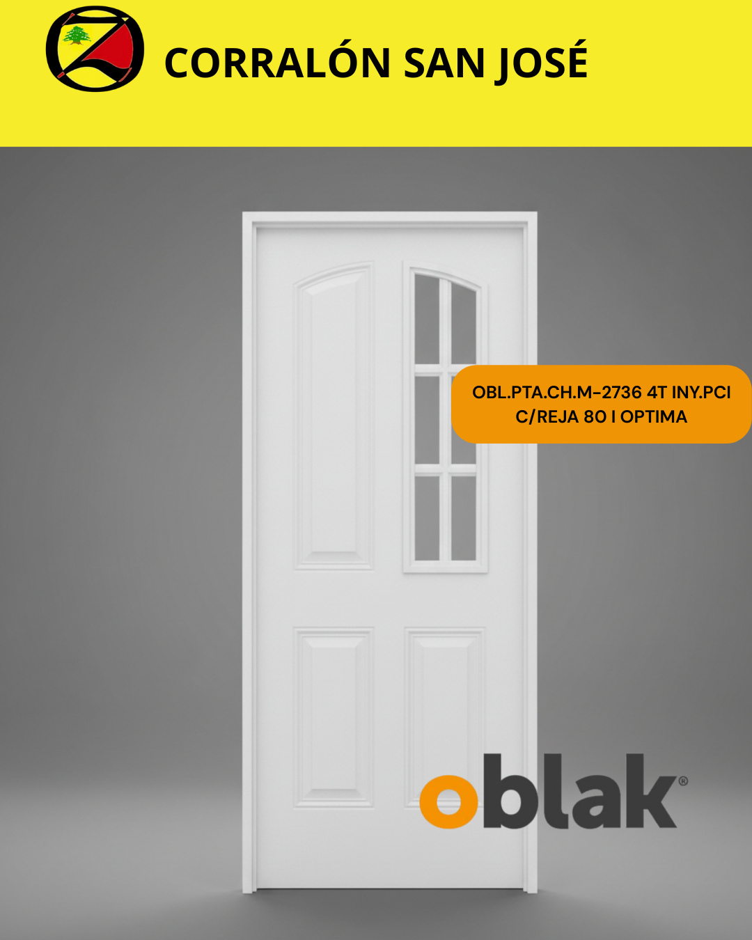 OBL.PTA.CH.M-2736 4T INY.PCI C/REJA 80 I OPTIMA