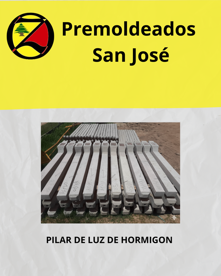 Pilar de luz de hormigon 2.60x12x20mts c/armadura 