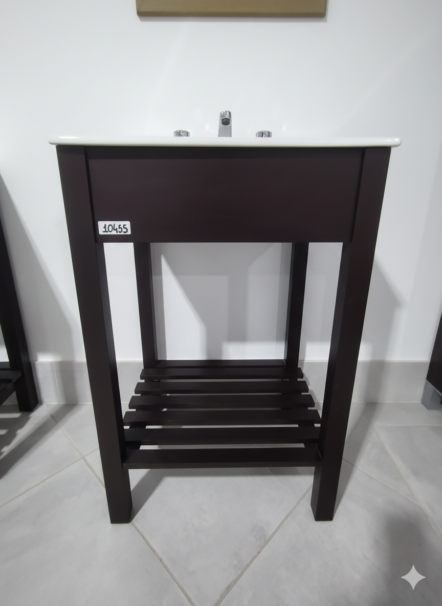 CONJ.MUEBLE LAQ.MARRON O.LAV.ELEA SYMI BCO.3A FERR