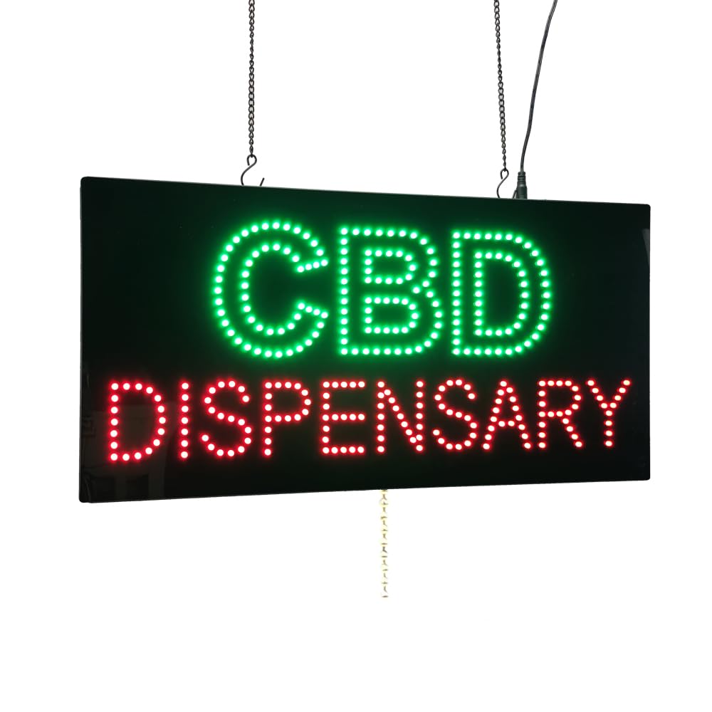 LED CBD Dispensary Sign, 24"x12"