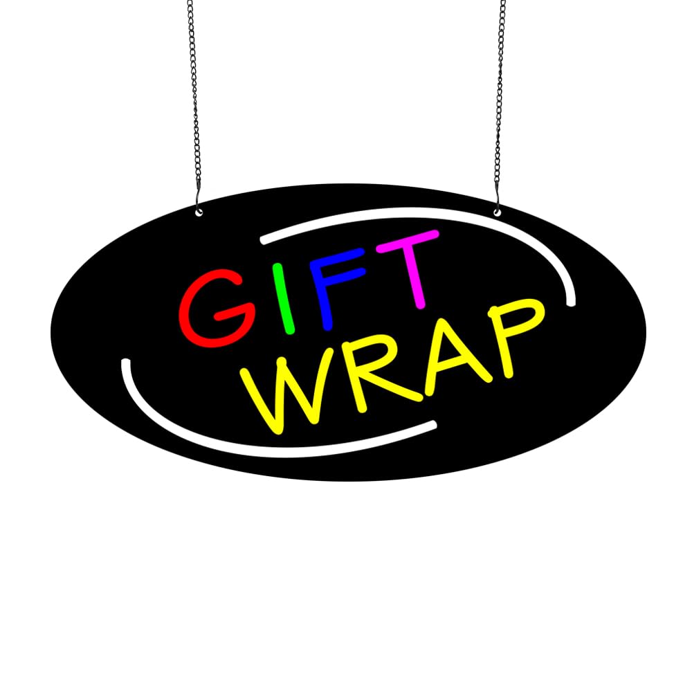 Led Gift Wrap Neon Sign, 20"x10"