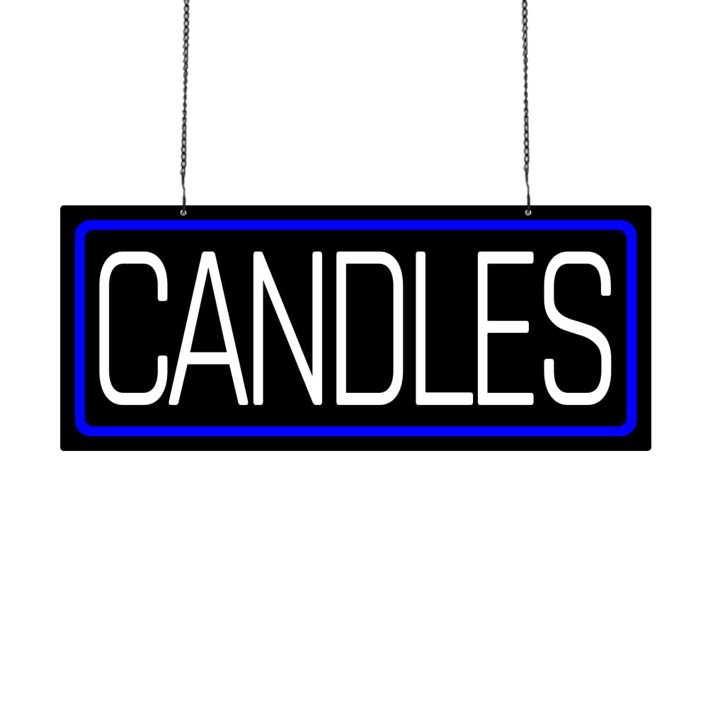Led Candles Neon Sign, 20"x8.3"