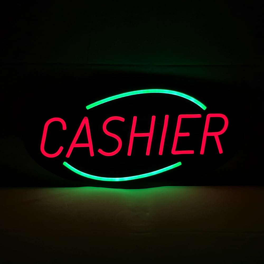 LED Cashier Neon Sign, 20"x10"