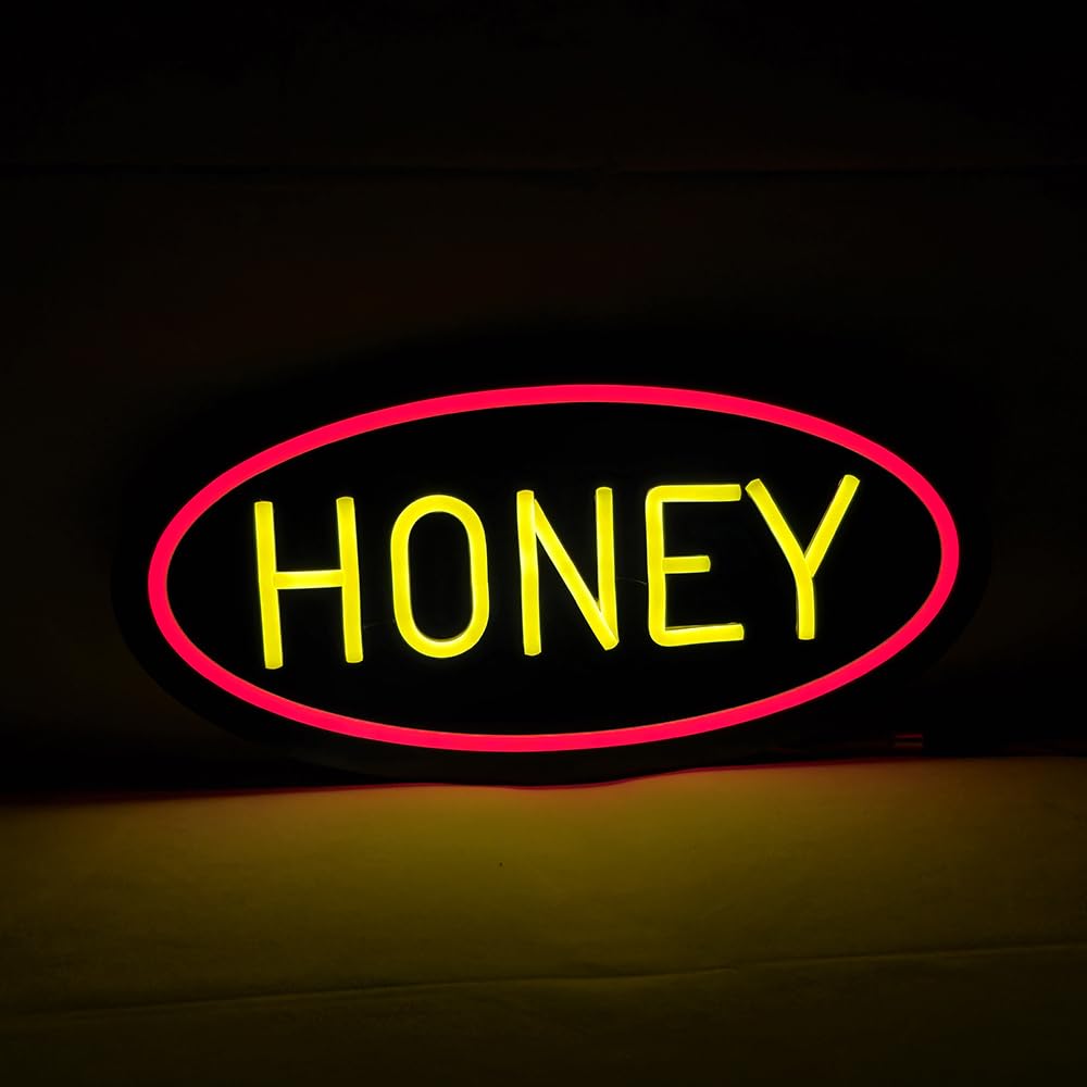LED Honey Neon Sign, 16"x8"