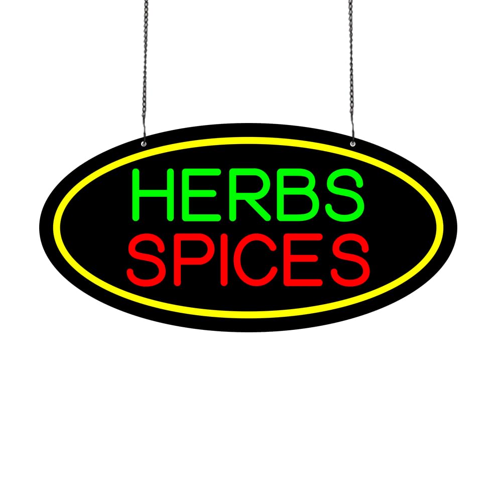 Led Herbs Spices Neon Sign, 24"x12"