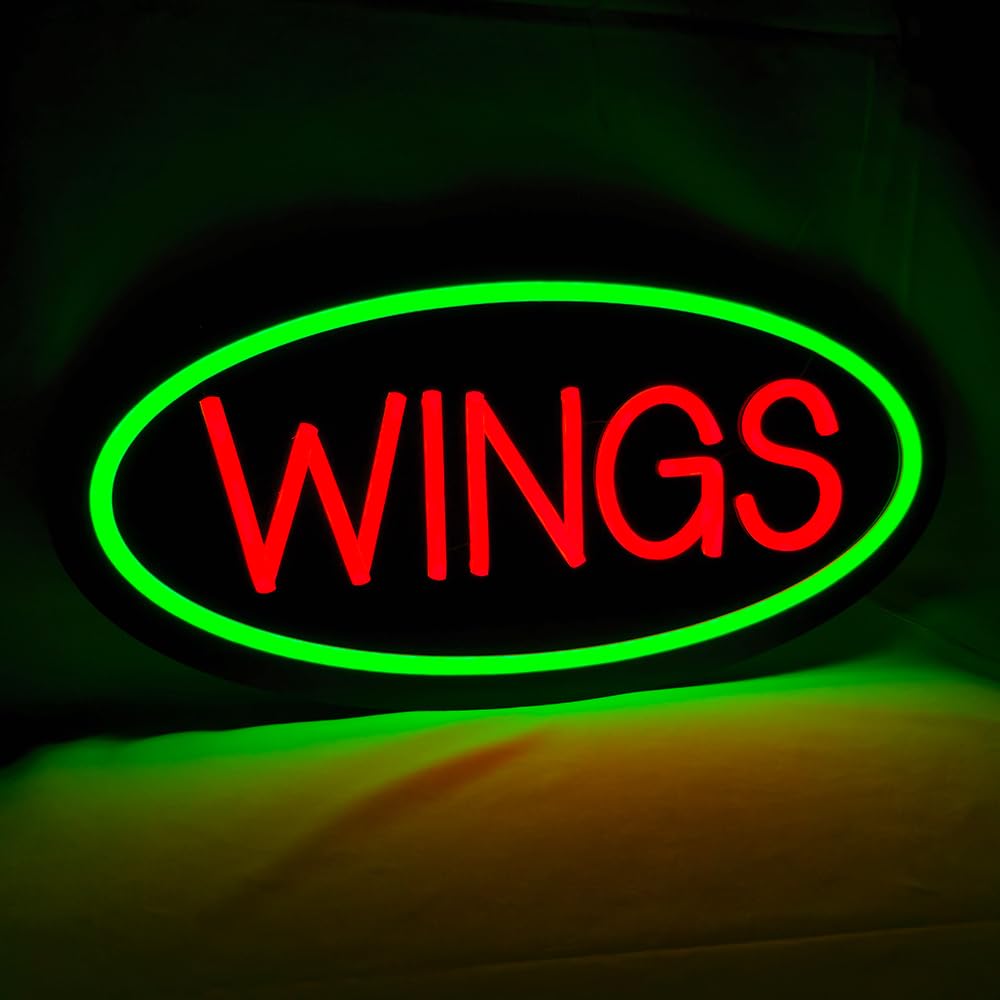 LED Wings Neon Sign, 16"x8"