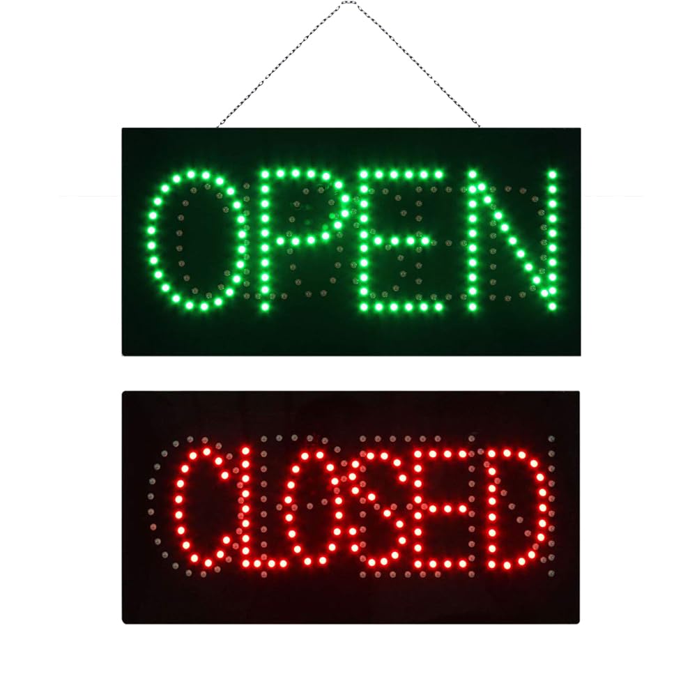 LED Open Closed Sign, 19"x9.5"