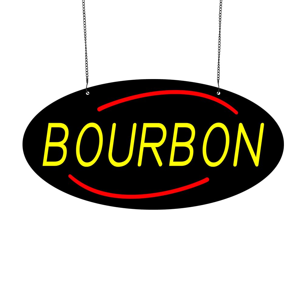 Led Bourbon Neon Sign, 20"x10"