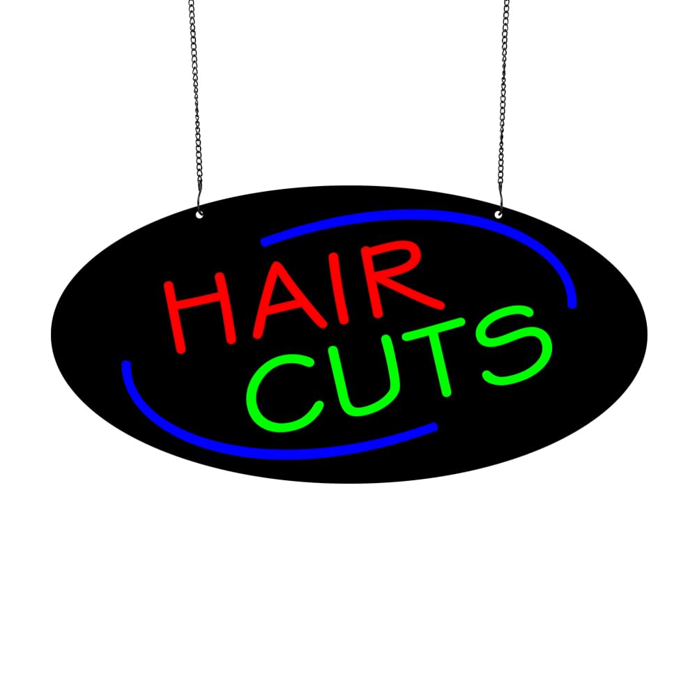 LED Hair Cuts Neon Sign, 20"x10"