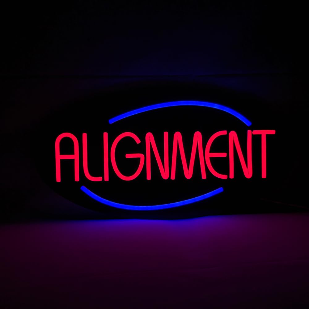 LED ALIGNMENT Neon Sign, 20"x10"