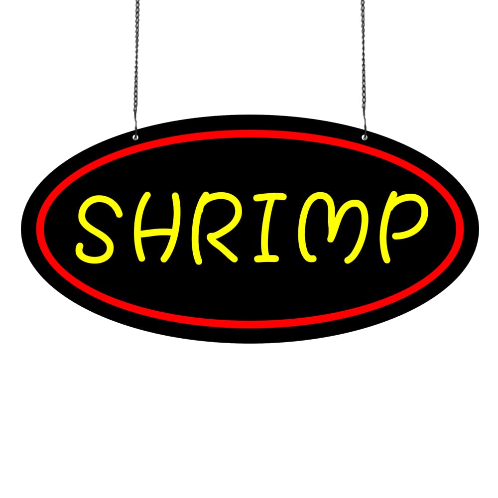 LED Shrimp Neon Sign, 16"x8"