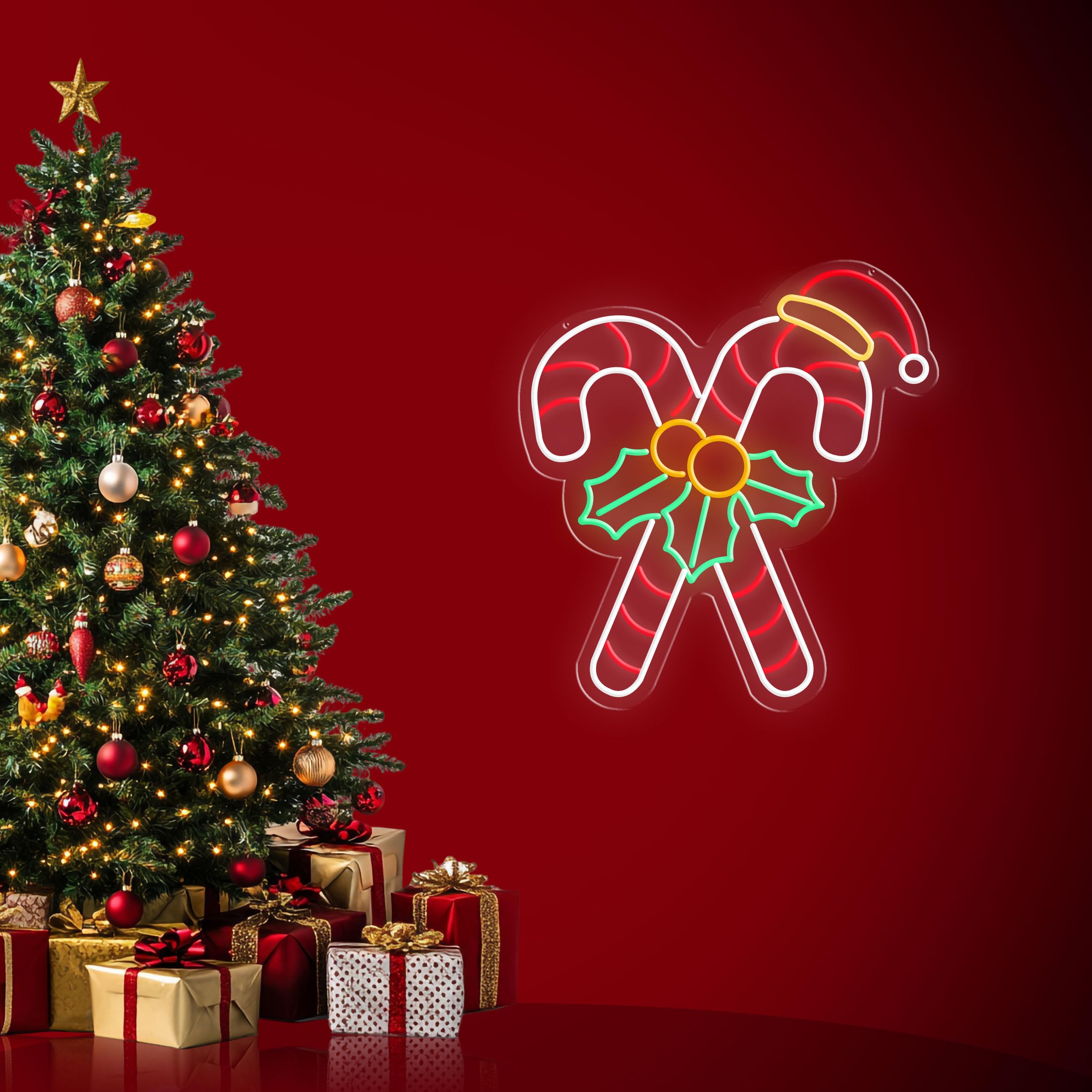 Christmas Neon Sign, 14.8"x16"