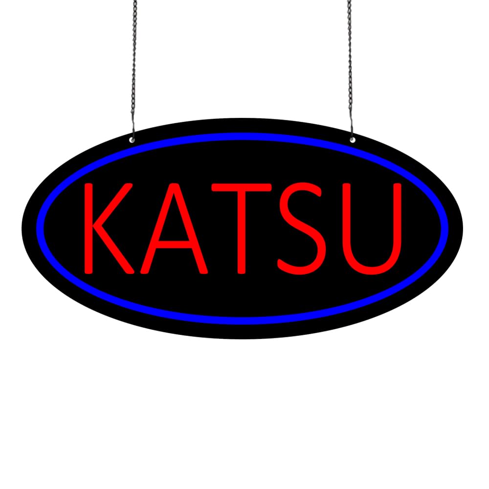 Led Katsu Neon Sign, 16"x8"