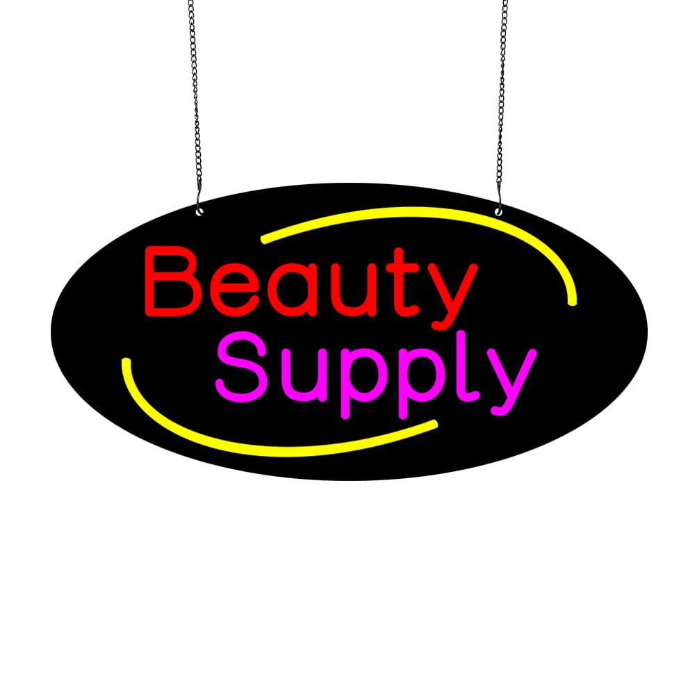 LED Beauty Supply Neon Sign, 20"x10"