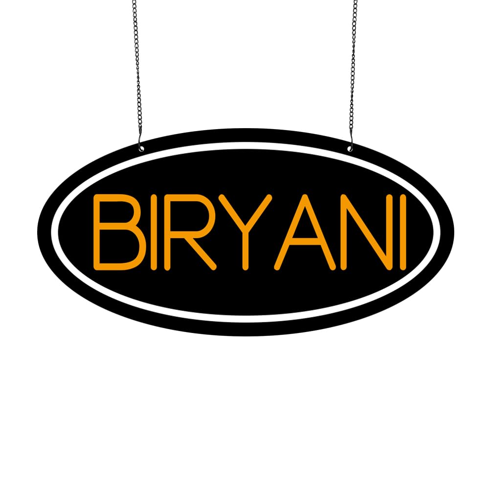 LED Biryani Neon Sign, 20"x10"