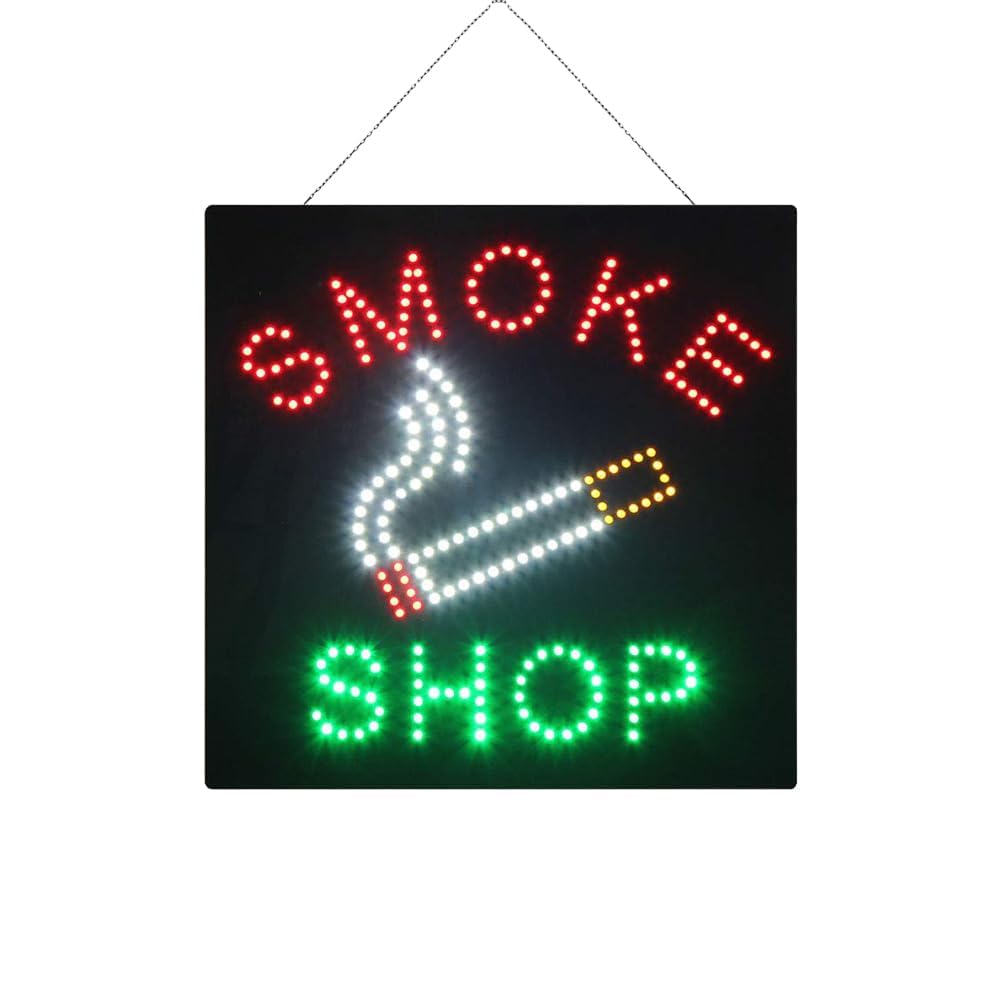 Led Smoke Shop Sign, 24"x24"