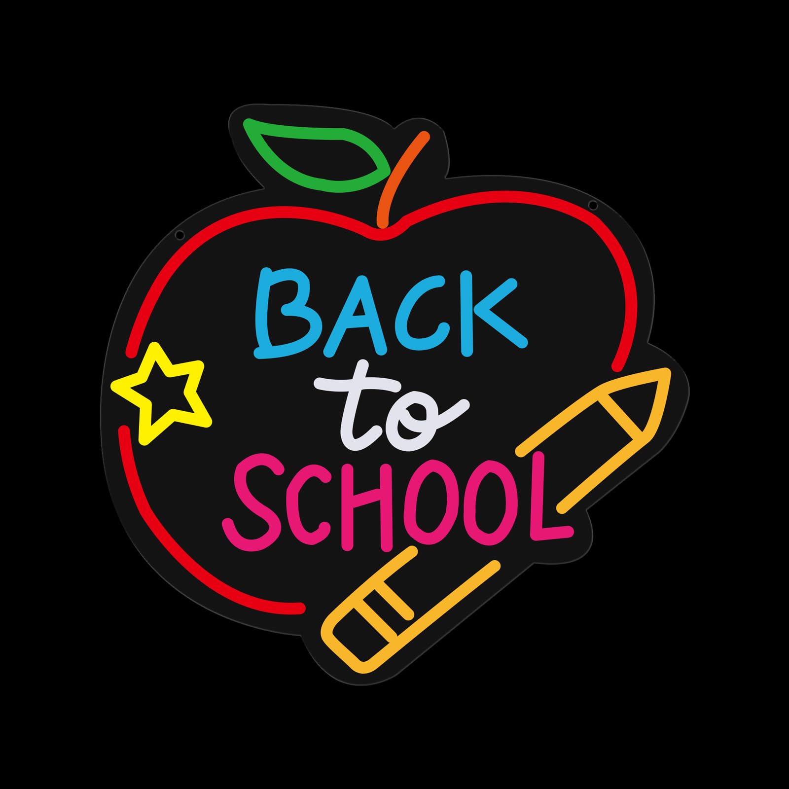 Let'S Learn Neon Sign, 14"x14"