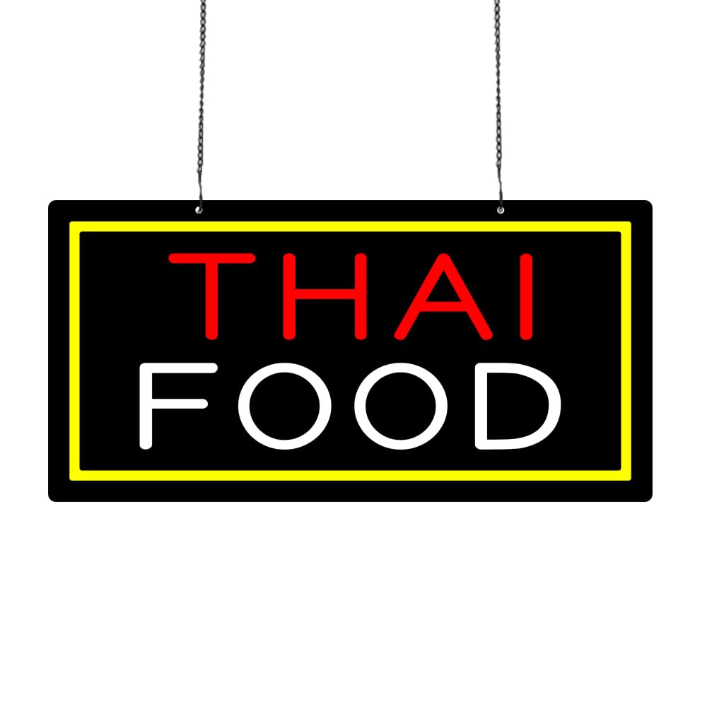 Led Thai Food Neon Sign, 20"x10"