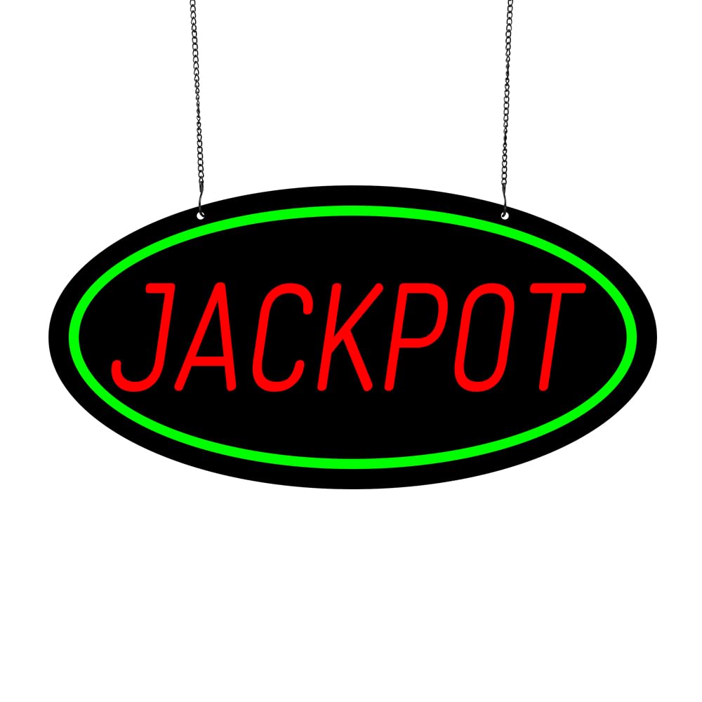 LED Jackpot Neon Sign, 20"x10"